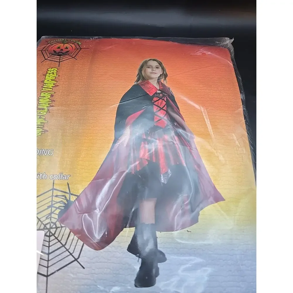 Gothic Glamour Girl Childrens Costume Size Small (Height‎ 110-120cm)